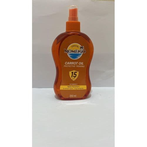 زيت الجزر الواقي للتسمير SPF 15 من مومنتو 250 مل