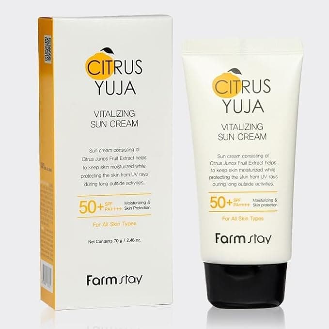 Farmstay Citrus Yuja Vitalizing Sun Cream SPF50 For All Skin Types 70g