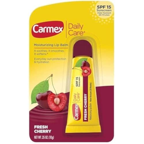 Carmex Fresh Cherry Daily Care Moisturizing Lip Balm SPF 15 Sunscreen 10g