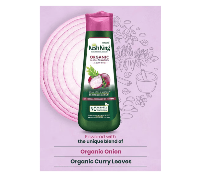 Kesh King Ayurvedic Onion Shampoo by Kish King with 21 Herbs, Reduces Hair Loss