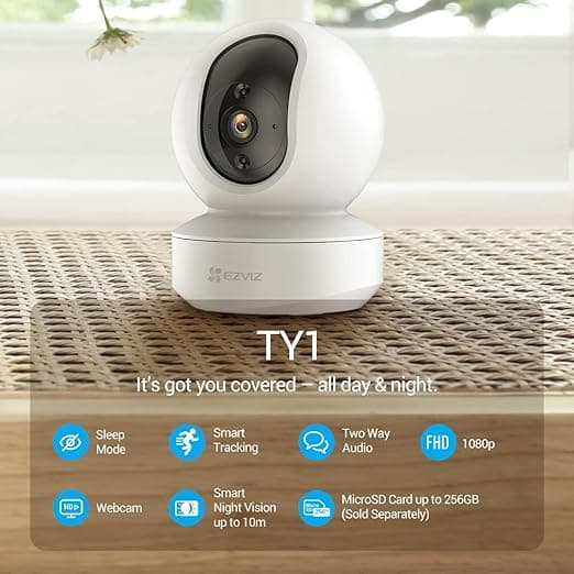 EZVIZ CS-TY1 1080p 360-Degree WiFi Smart Home Security Camera, Intelligent Surve