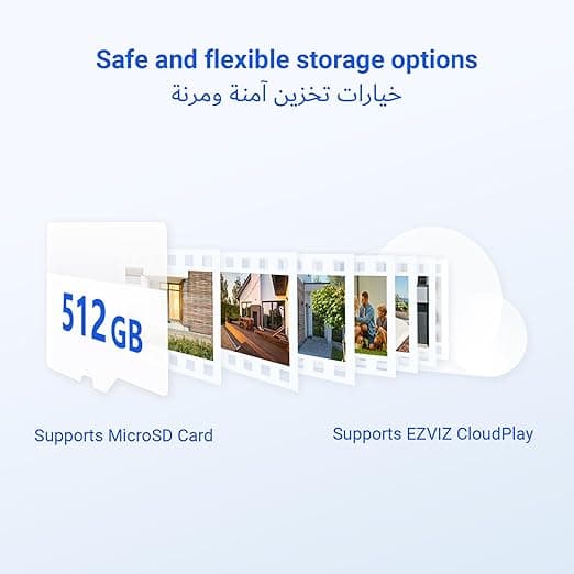 EZVIZ HP4 Video Wireless Doorbell Peephole Viewer 155 1080p 4.3 Color Screen Nig