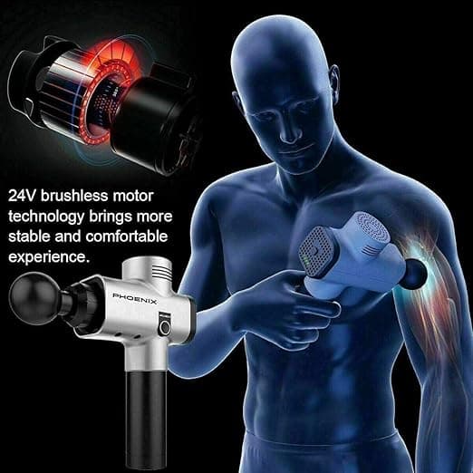 Phoenix Massage Gun A1 with 9 Heads for All Body Massage