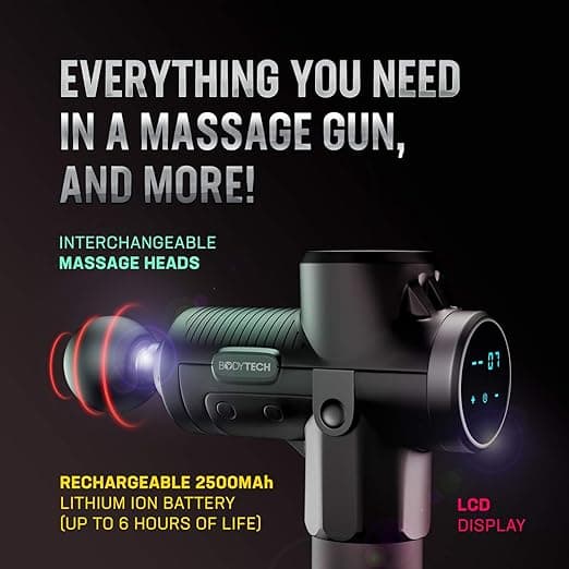 LDREAMAM Bodytechnix Massage Gun for Athletes Powerful & Quiet 30 Speed Deep Tis