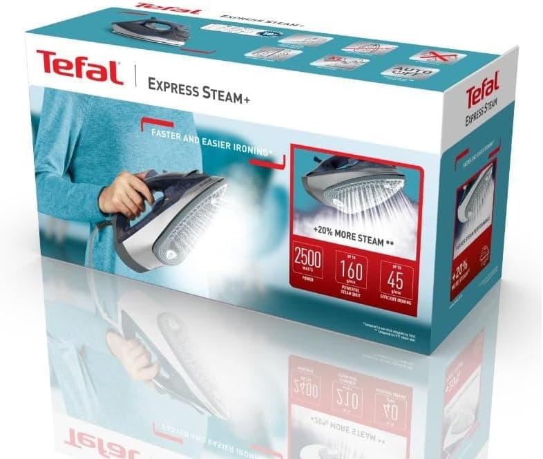 Tefal Steam Iron Express Steam Plus 2400 W, 40g/min, Port Royal - FV2844E2