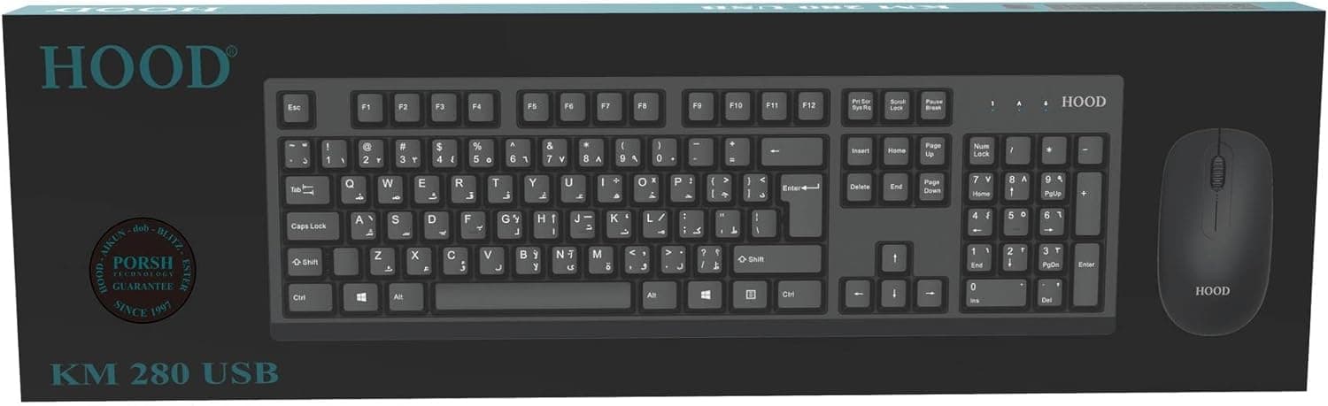 KEYBOARD MOUSE HOOD KM 280 USB