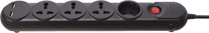 SyStem Max SMPG-4P2U Power Strip With Streamlined Shape And Circuit Beaker For M