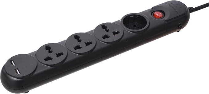 SyStem Max SMPG-4P2U Power Strip With Streamlined Shape And Circuit Beaker For M