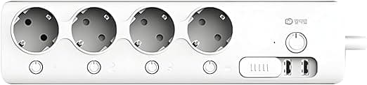 MTTL-W01 Wi Fi Smart Power Strip with 4 EU Ports 2 USB Ports, 220V, 60Hz, Phone