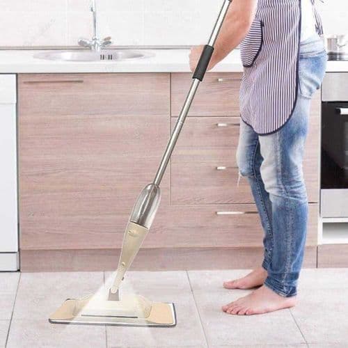 Mop With A Sprayer, Carpet And Floor Cleaner - 2 Microfiber