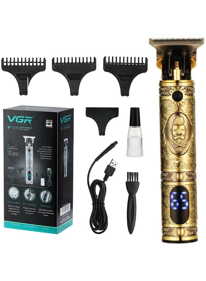 V-228 Electric Shaving Machine-Hair Shaving And Trimming Beard Multicolor