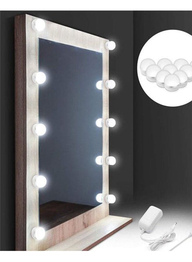 LED Vanity Mirror Lights Hollywood Style Makeup Mirror Bulbs White 8/2x5/9x2/7in