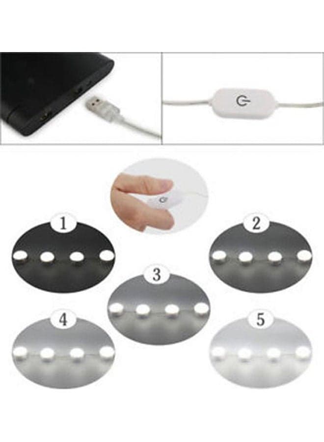 LED Vanity Mirror Lights Hollywood Style Makeup Mirror Bulbs White 8/2x5/9x2/7in