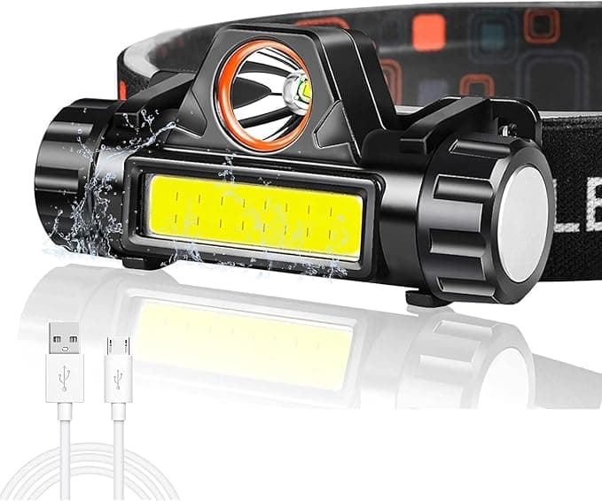 Headlamp For Safari, Camping And Hiking Black