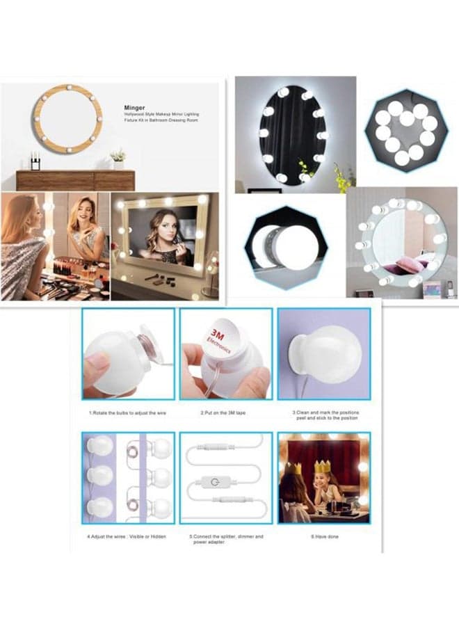 Dressing Room LED Light Mirror White