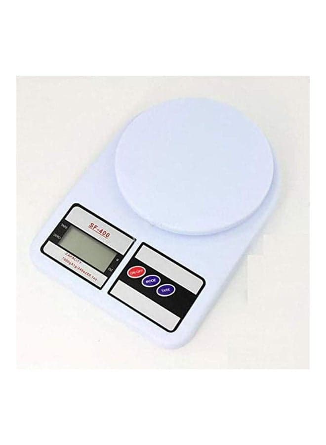 Digital Kitchen Scale Weighing 1G To 7Kg White 25 x 17 x 4.4cm