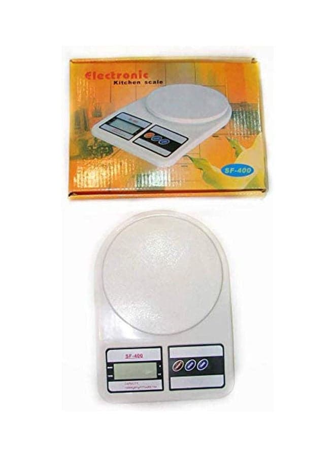 Digital Kitchen Scale Weighing 1G To 7Kg White 25 x 17 x 4.4cm