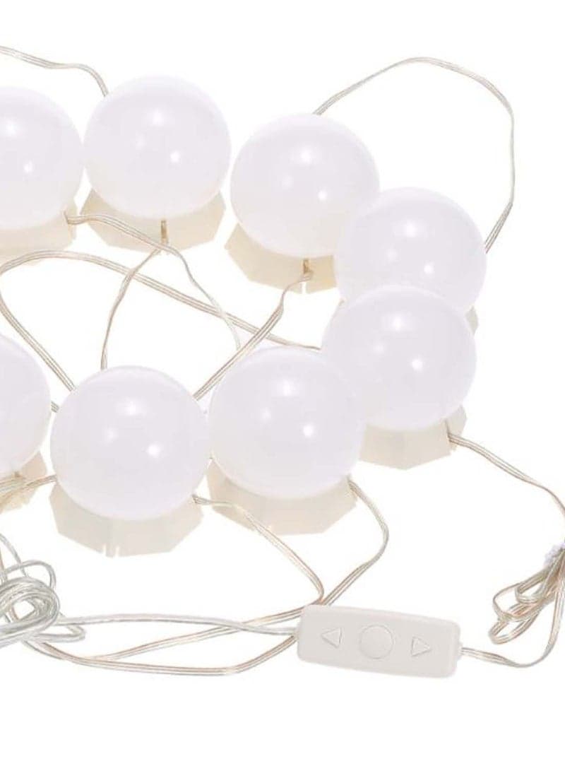 10-Piece Vanity Mirror LED Light Kit White 5meter