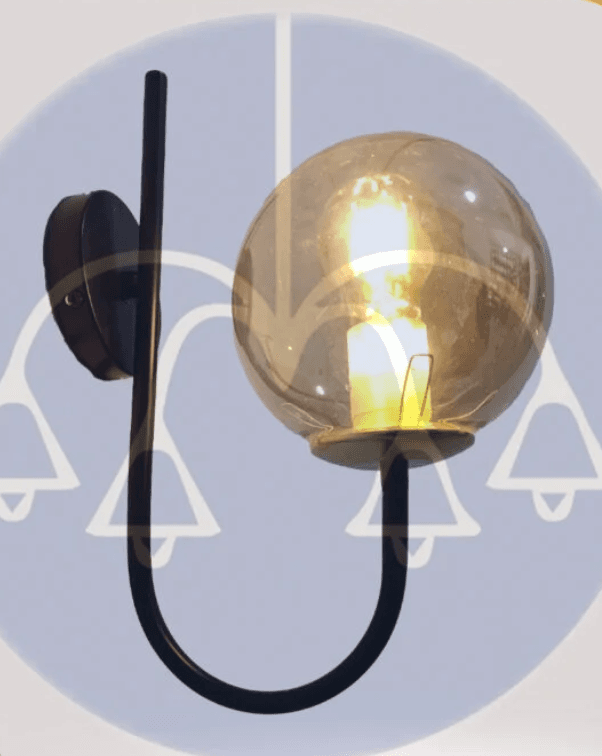Letter L wall lamp - blackgold - code201