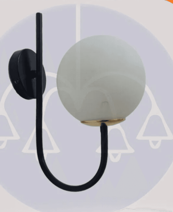 Letter L wall lamp - blackgold - code201