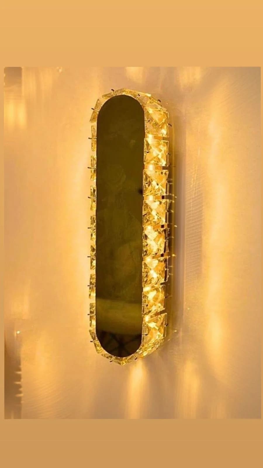Crystal oval applique CODE492