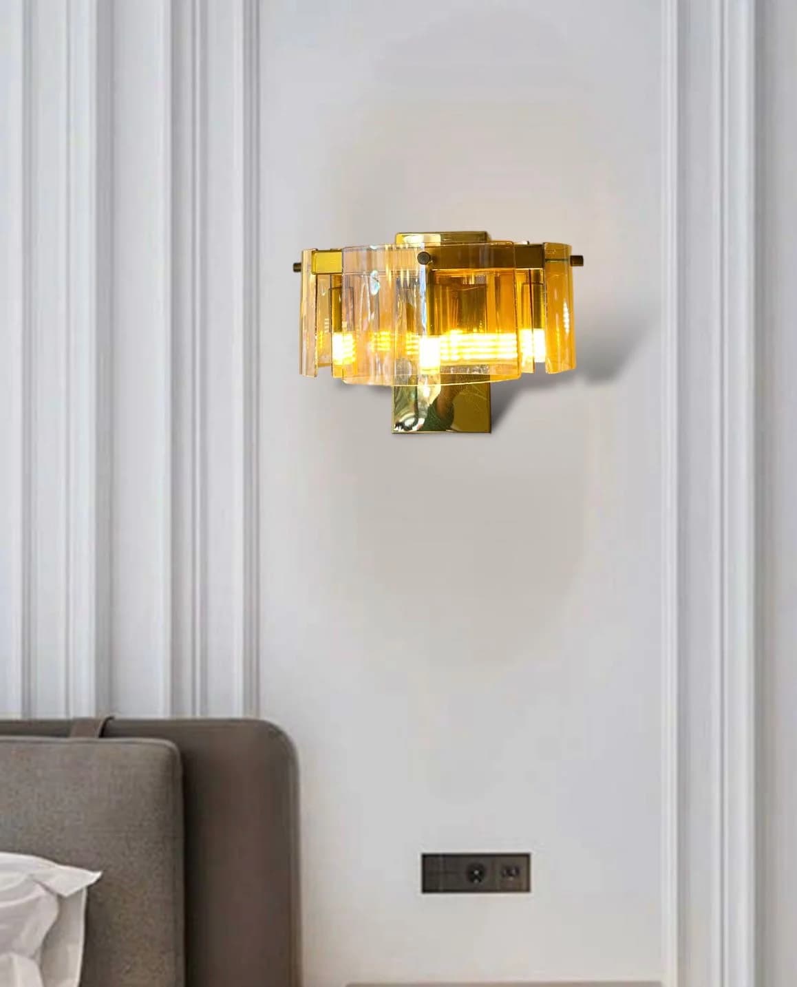 Curve glass wall lamp - Code 374