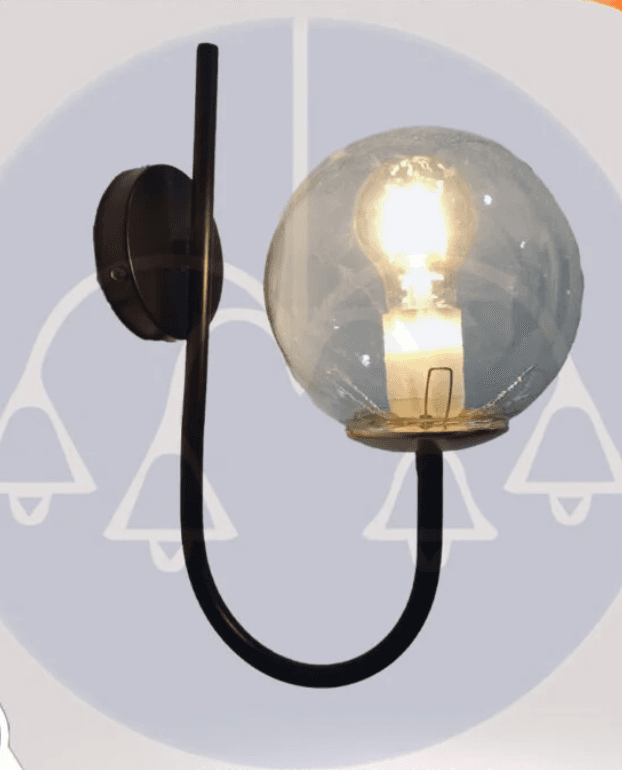 Letter L wall lamp - blackgold - code201