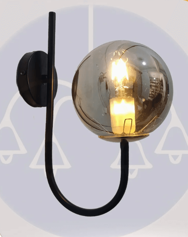 Letter L wall lamp - blackgold - code201