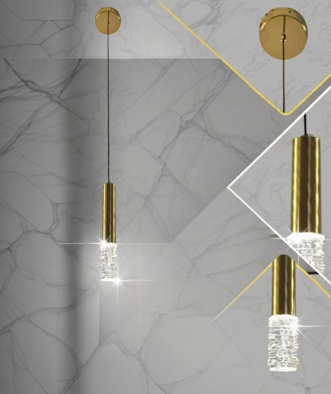 مصباح LED أكريليك ذهبي الرمز 103