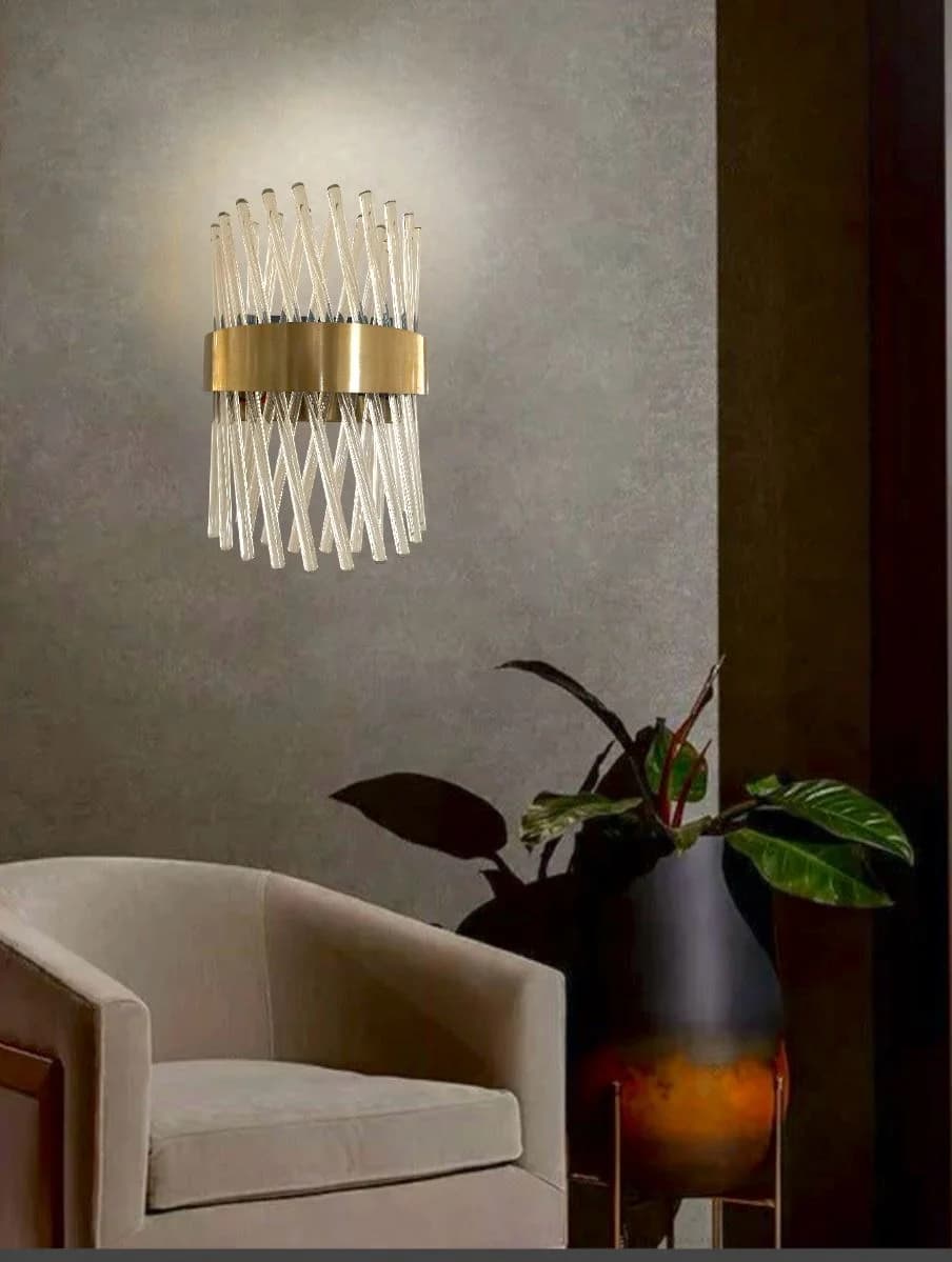 Round Wall Lamp with Crystal Shade CODE614