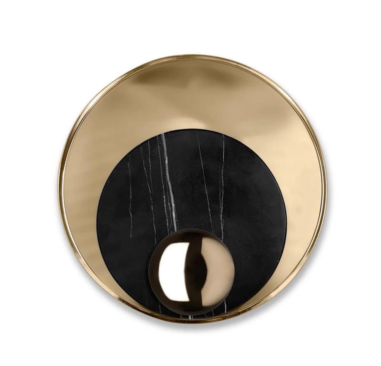 Black and gold circular applique - code463