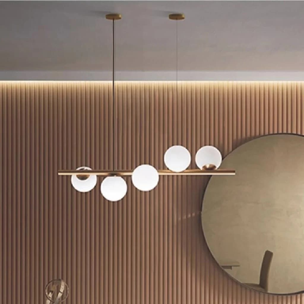 Track chandelier five bulbs /code133- copper