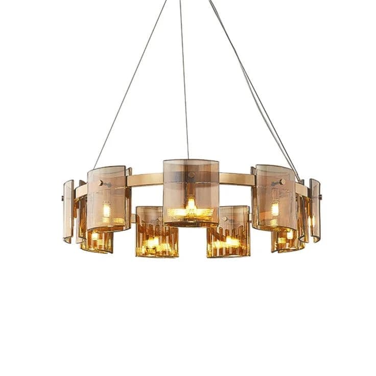 Golden circular Pyrex ceiling lamp code135