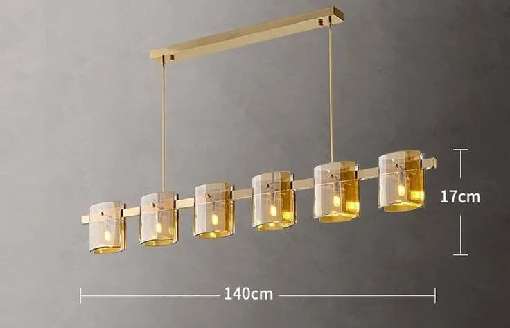 Gold Pyrex Track Ceiling Lamp code118