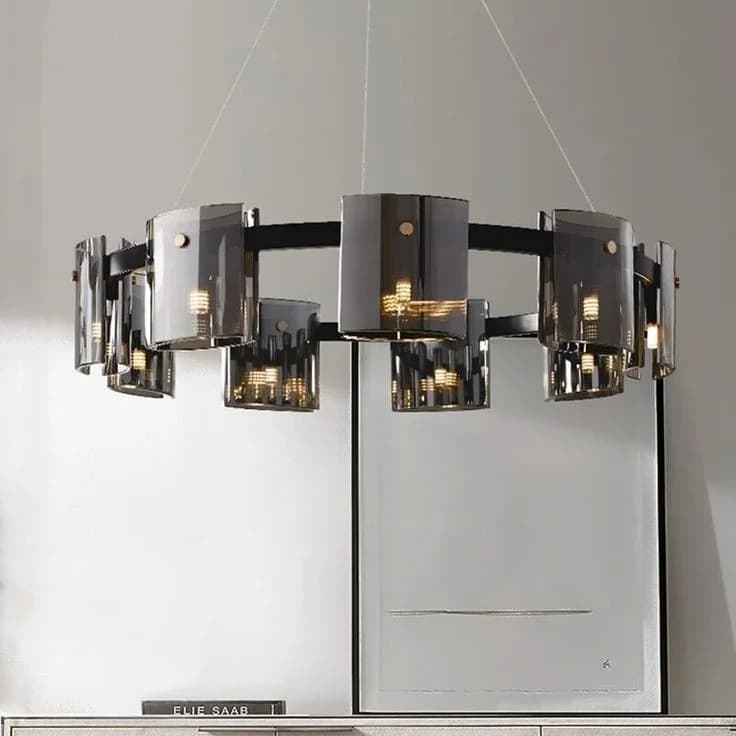 Black Pyrex circular ceiling lamp code138