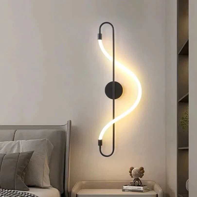 Black spiral wall lamp code 634