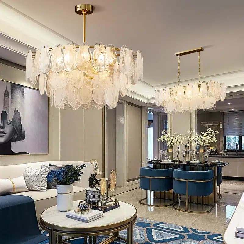 Golden round chandelier Code487