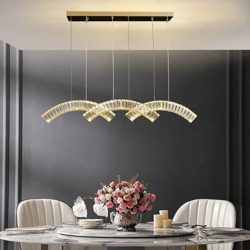 Crystal semi-arc chandelier code 637