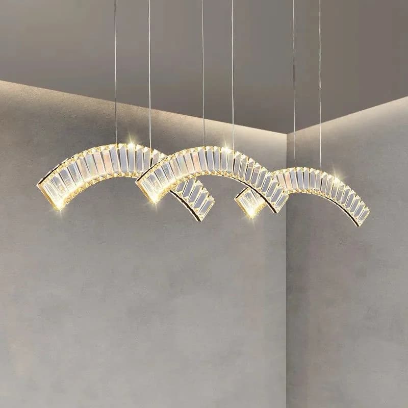 Crystal semi-arc chandelier code 637