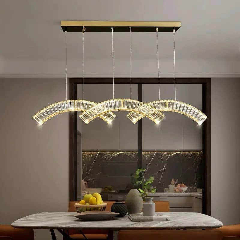 Crystal semi-arc chandelier code 637