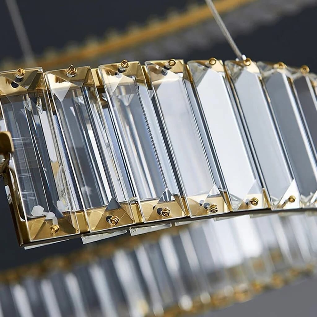 Double Crystal Wave Chandelier code006