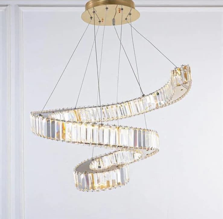 Crystal spiral chandelier code413