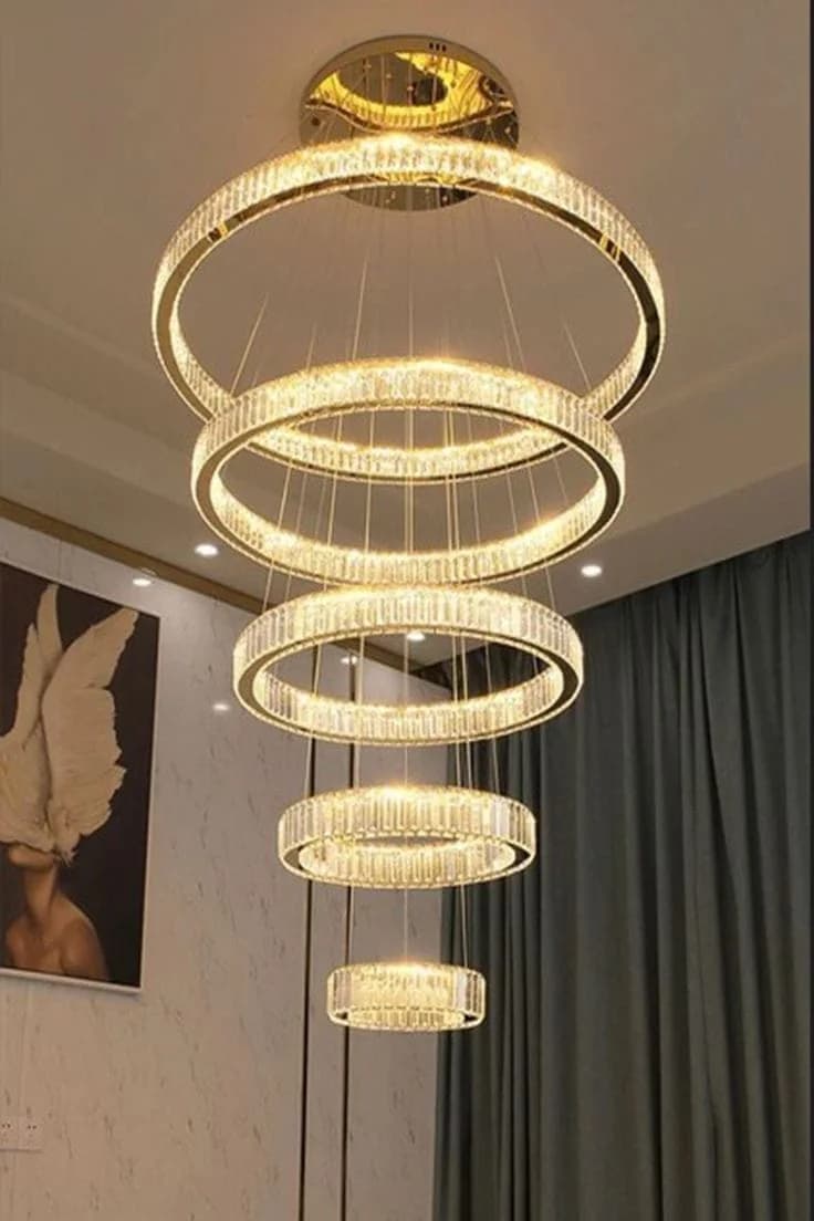 Stainless Steel Crystal Round Chandelier Code391