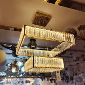 Square 2-storey crystal chandelier code 284