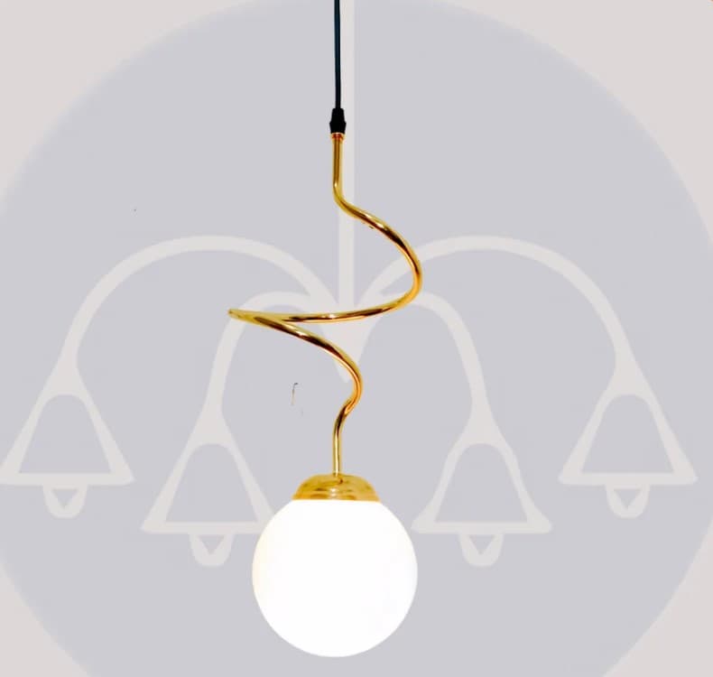Shiny golden spiral pendant code464