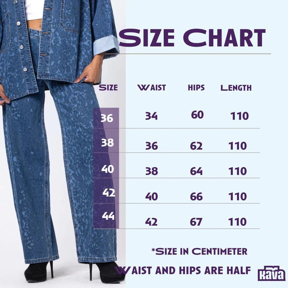 Mid-Blue Leopard Pants
