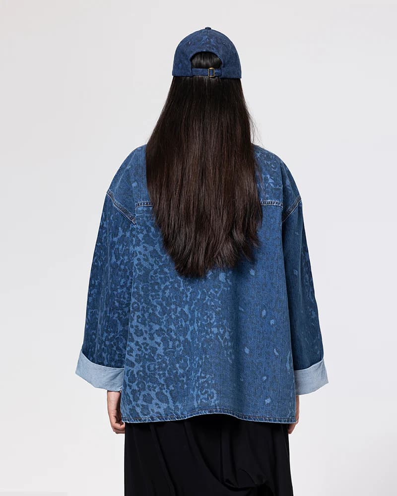 Leopard Denim Jacket