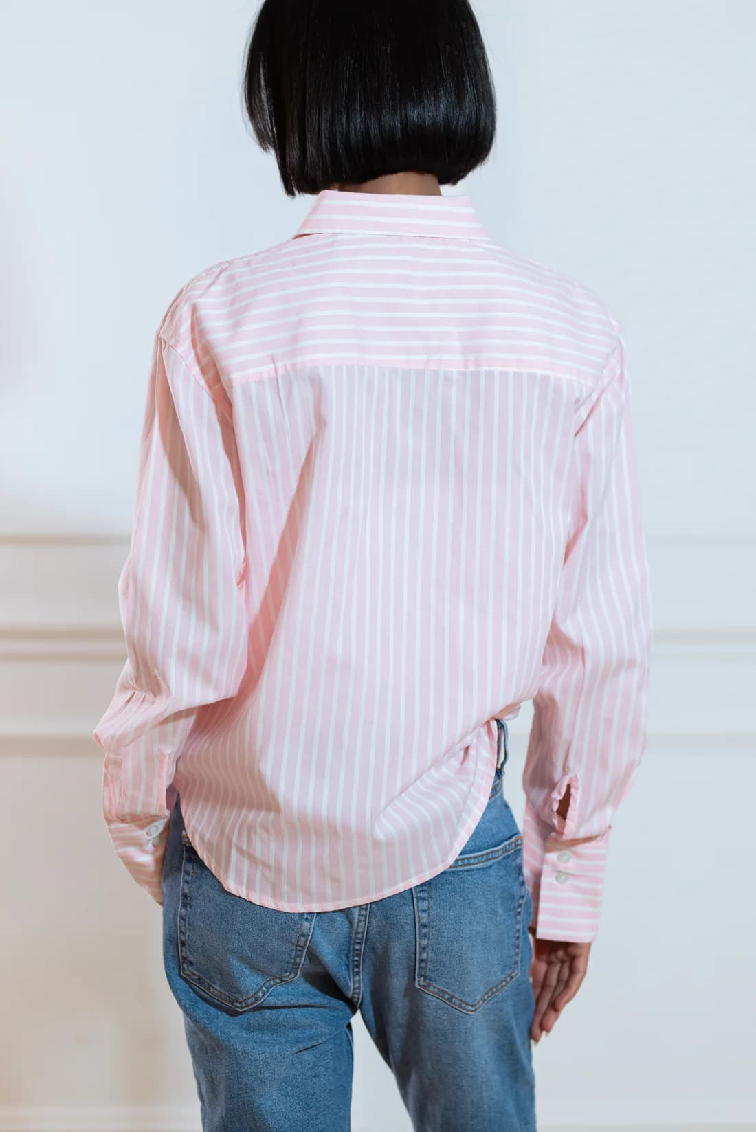 CLASSIC STRIPED PINK SHIRT