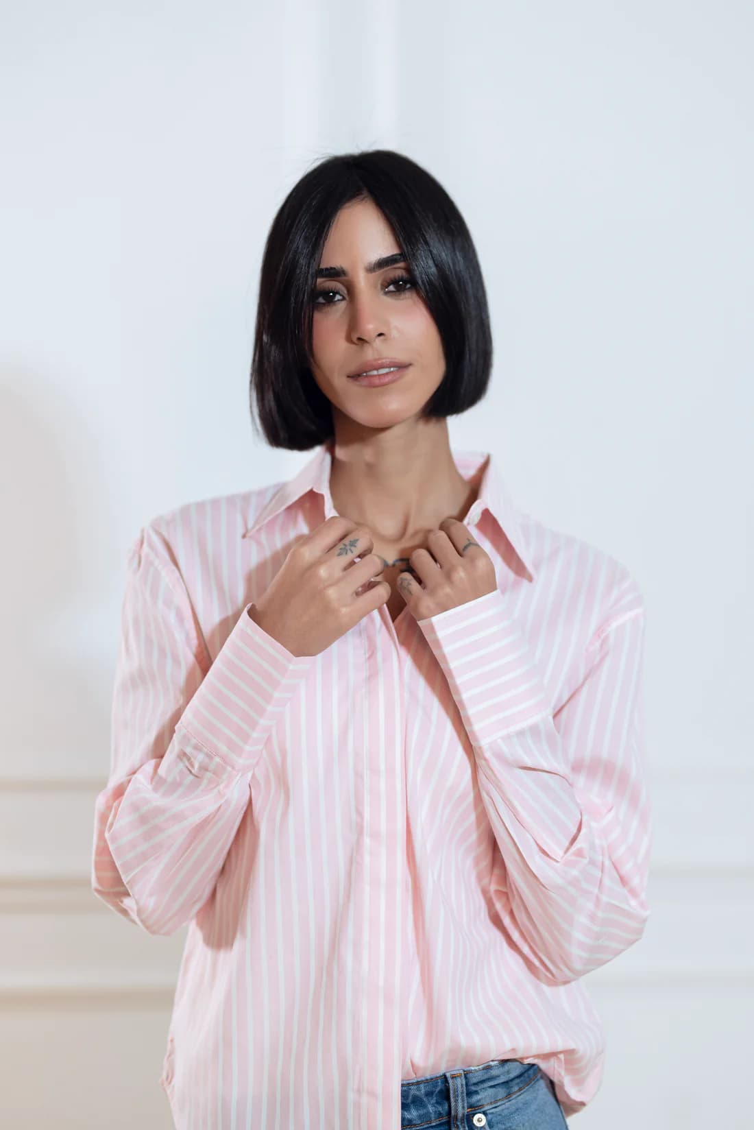 CLASSIC STRIPED PINK SHIRT