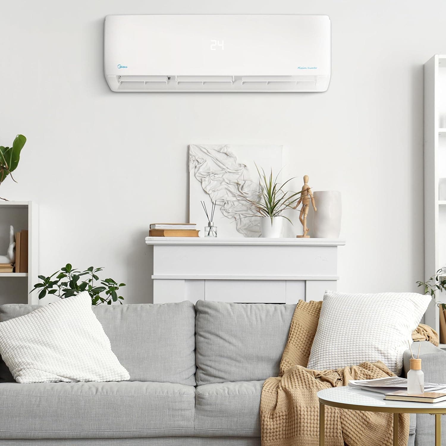 مكيف هواء سبليت ميشن برو تبريد فقط من ميديا - 2.25 حصان MSC1T-18CR-N أبيض